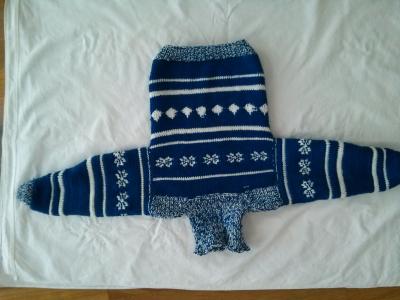 Double sided pullover blue side